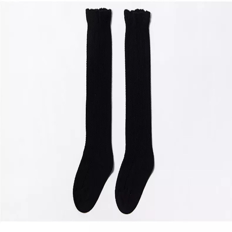 Spring Combed Cotton Knee high Toddler Girls Stocking Sock Set